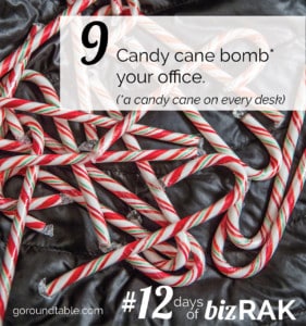 Candy cane bomb your office