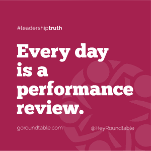 #leadershiptruth - Every day is a performance review.